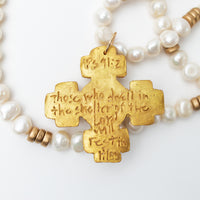 34" Fresh Water Pearls with Becky Pearl Cross
