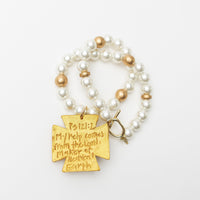 18" Pearls with Grace Pearl Cross