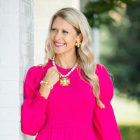 18" Pearls with Grace Pearl Cross