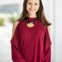 Black Nuggets with Gamecock Necklace