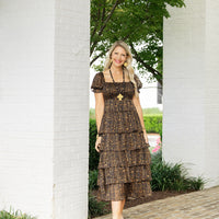 Black Lava with Leah Cross Necklace