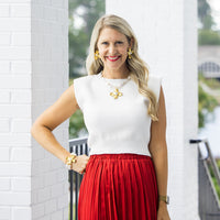 Pearl Double Strand with Dogwood Flower Bracelet