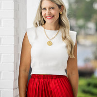 Gold Cable Chain with Annette Cross