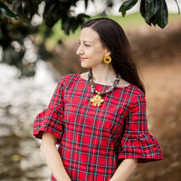 Smokey Quartz with Camellia Blossom Necklace