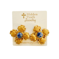 Becky Studs with Blue Jasper