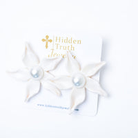 White Lily Studs