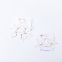 White Lily Studs