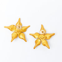 Stargazer Lily & Pearl Studs