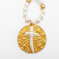 Shell Pearl with Pearl Cross