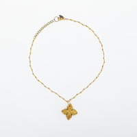 Gold Pyrite Chain with Kait Cross