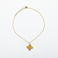 Gold Pyrite Chain with Kait Cross