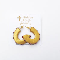 Small Garnet Hoops
