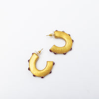 Small Garnet Hoops