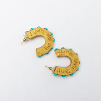 Small Turquoise Hoops