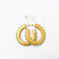 Turquoise Hoops