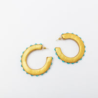 Turquoise Hoops