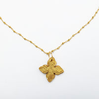 Gold Pyrite Chain with Kait Cross