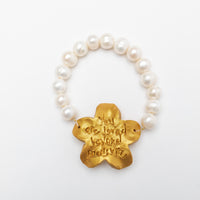 Freshwater Pearls with Gardenia Pearl Blossom Bracelet