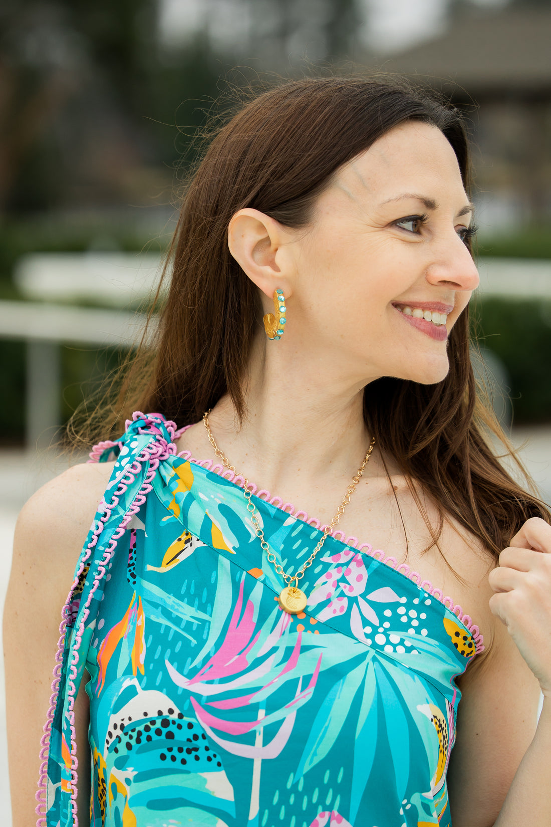 Small Turquoise Hoops