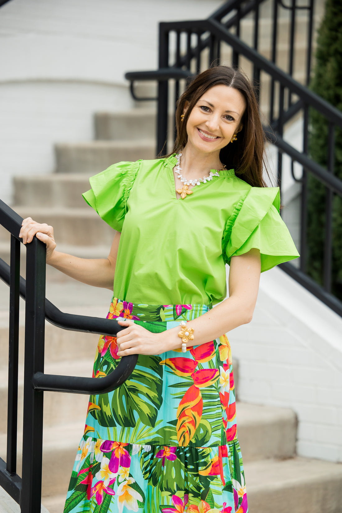 Freshwater Pearls with Gardenia Pearl Blossom Bracelet