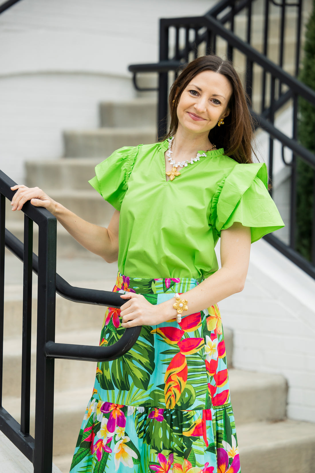Freshwater Pearls with Gardenia Pearl Blossom Bracelet