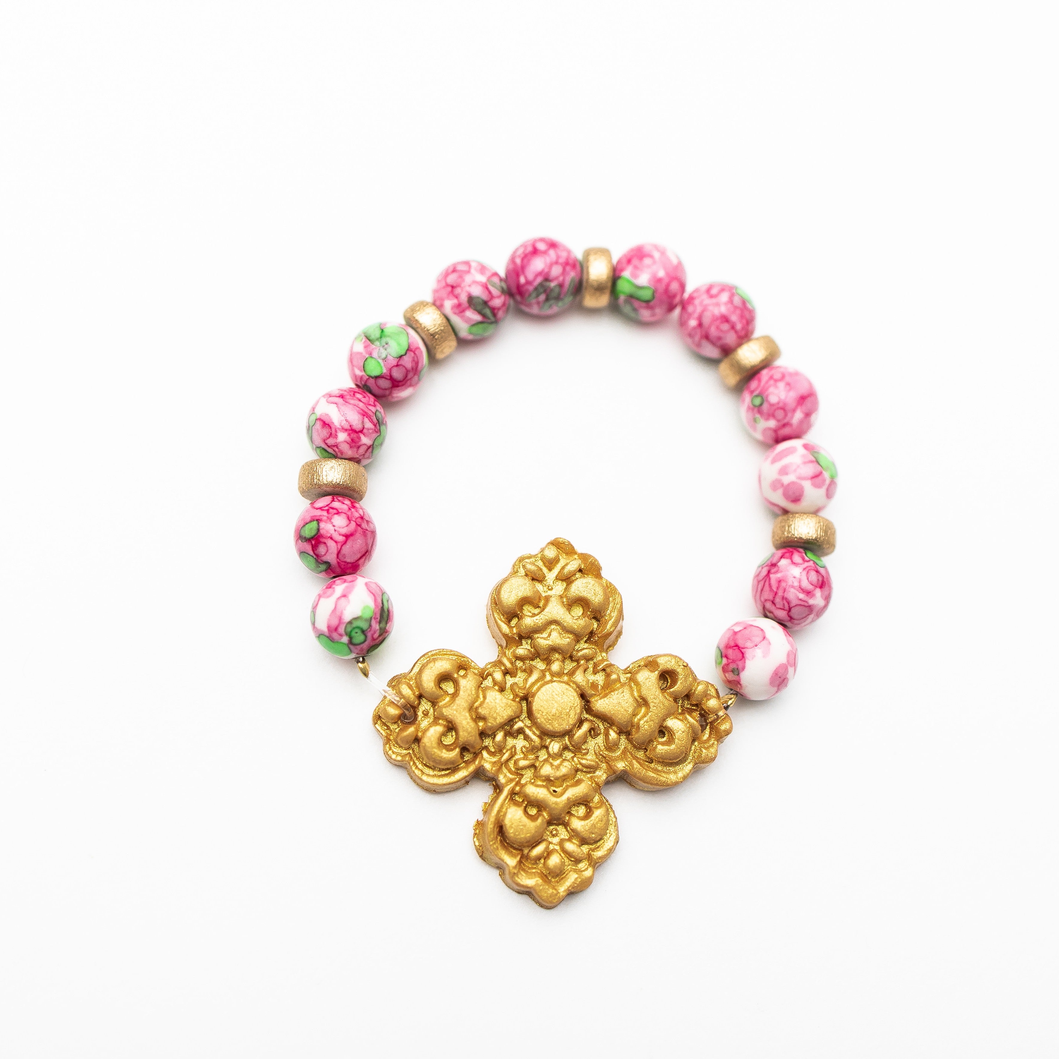 アクセサリー *rrr33333_* Pink and Green Rainflower Jasper with Andrea Cross – Hidden Truth