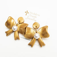 Bow Pearl Dangles