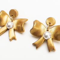 Bow Pearl Dangles