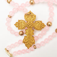34" Light Pink Jade with Miriam Cross