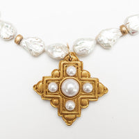 Teardrop Fresh Water Pearls with Ellie Pearl Cross