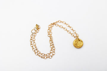 Gold Figure 8 Chain with Palmetto