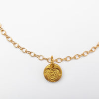 Gold Figure 8 Chain with Sea Turtle