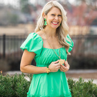 32" Gold Cable Chain with Holly Cross