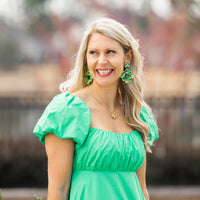 Green Multi Confetti Dangles