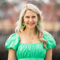 Green Multi Confetti Dangles