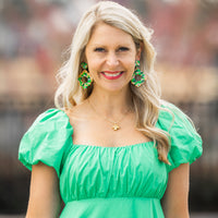 Green Multi Confetti Dangles