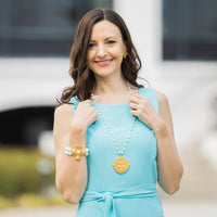 32" Fresh Water Pearl Chain with Annette Cross