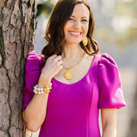 Gold Cable Chain with Annette Cross