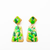 Green Multi Confetti Dangles