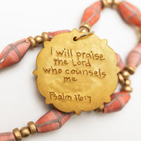 18" Pink Cross Glass with Ruth Cross