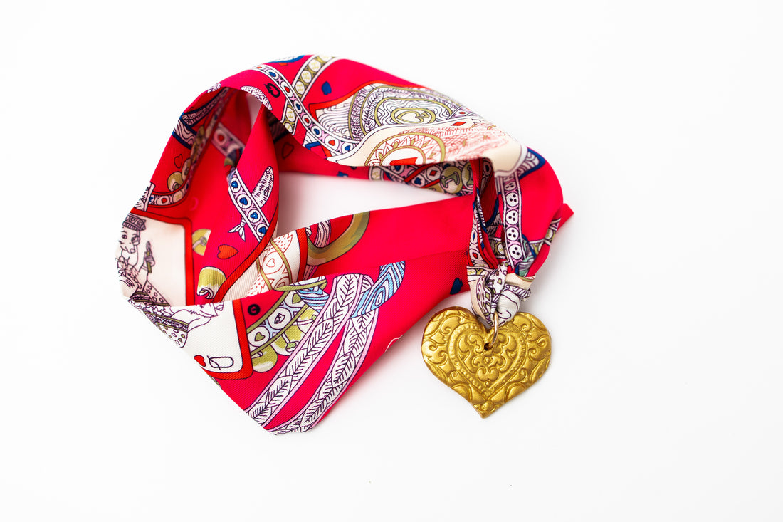 Hot Pink Scarf with Heart