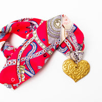 Hot Pink Scarf with Heart