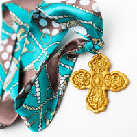 Teal Scarf with Susie Cross