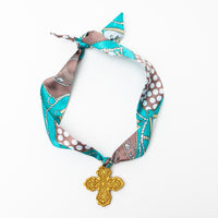 Teal Scarf with Susie Cross