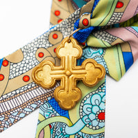 Multicolored Scarf with Megan Cross
