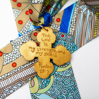 Multicolored Scarf with Megan Cross