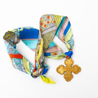 Multicolored Scarf with Megan Cross