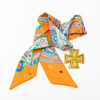 Orange Scarf with Anna Cross