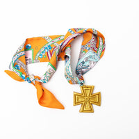 Orange Scarf with Anna Cross
