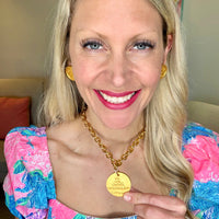 18" gold chain with Hannah